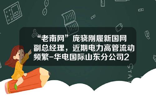 “老南网”庞骁刚履新国网副总经理，近期电力高管流动频繁-华电国际山东分公司2013校园招聘