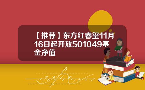 【推荐】东方红睿玺11月16日起开放501049基金净值