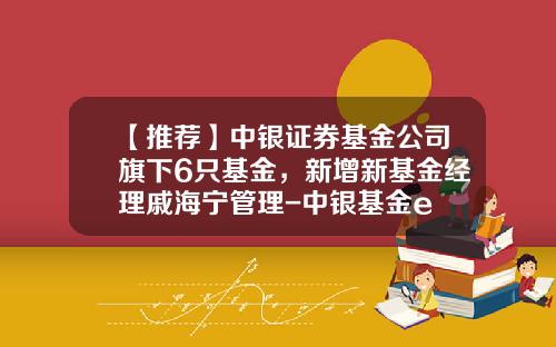 【推荐】中银证券基金公司旗下6只基金，新增新基金经理戚海宁管理-中银基金e
