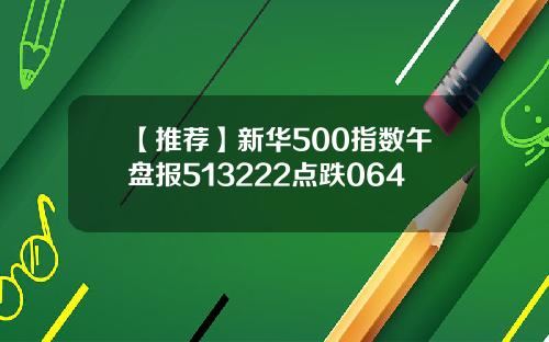 【推荐】新华500指数午盘报513222点跌064