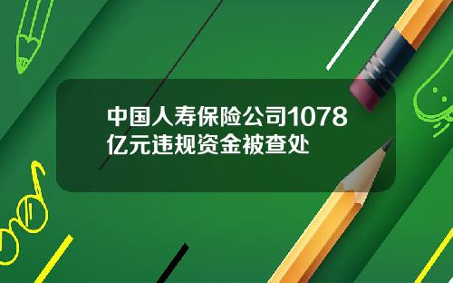 中国人寿保险公司1078亿元违规资金被查处