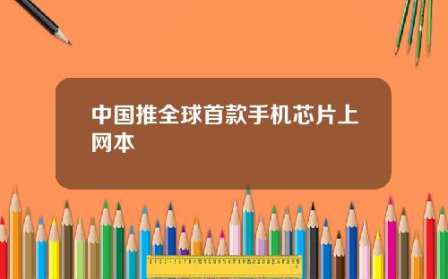 中国推全球首款手机芯片上网本