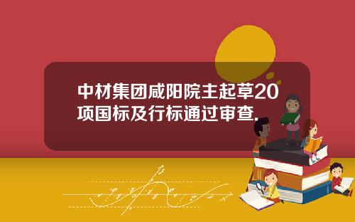 中材集团咸阳院主起草20项国标及行标通过审查.