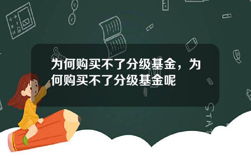 为何购买不了分级基金，为何购买不了分级基金呢