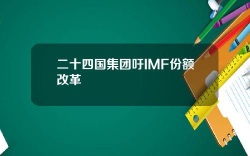 二十四国集团吁IMF份额改革