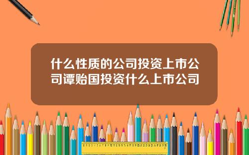 什么性质的公司投资上市公司谭贻国投资什么上市公司