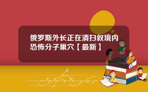 俄罗斯外长正在清扫叙境内恐怖分子巢穴【最新】