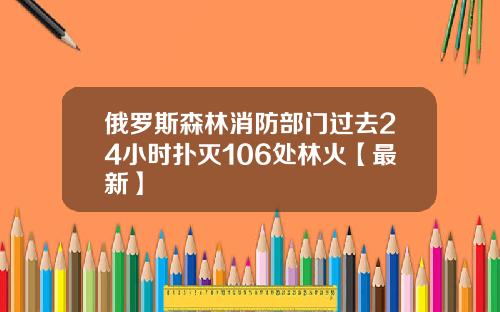 俄罗斯森林消防部门过去24小时扑灭106处林火【最新】