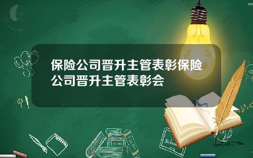保险公司晋升主管表彰保险公司晋升主管表彰会