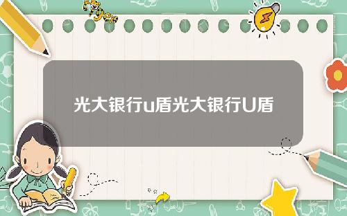 光大银行u盾光大银行U盾