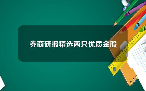 券商研报精选两只优质金股