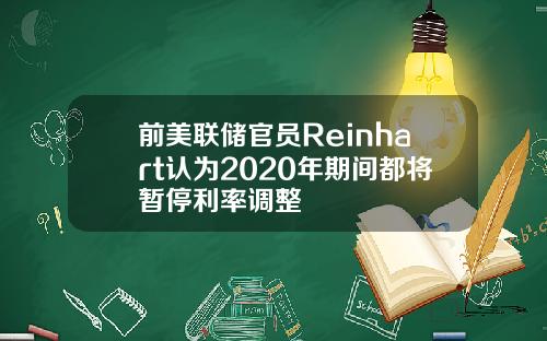 前美联储官员Reinhart认为2020年期间都将暂停利率调整