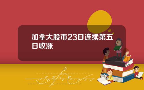 加拿大股市23日连续第五日收涨