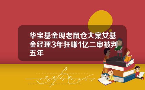 华宝基金现老鼠仓大案女基金经理3年狂赚1亿二审被判五年