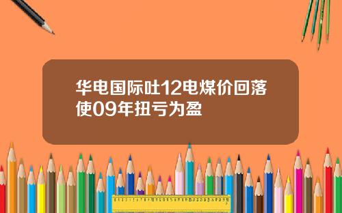 华电国际吐12电煤价回落使09年扭亏为盈