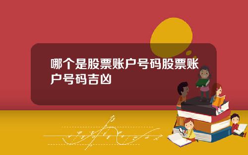 哪个是股票账户号码股票账户号码吉凶