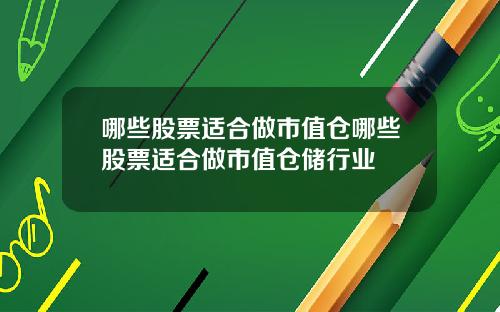 哪些股票适合做市值仓哪些股票适合做市值仓储行业