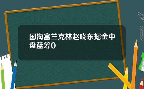 国海富兰克林赵晓东掘金中盘蓝筹0