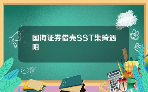 国海证券借壳SST集琦遇阻