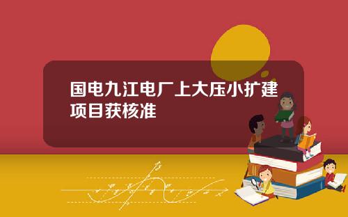 国电九江电厂上大压小扩建项目获核准