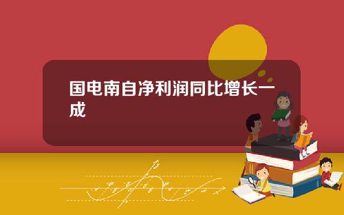 国电南自净利润同比增长一成