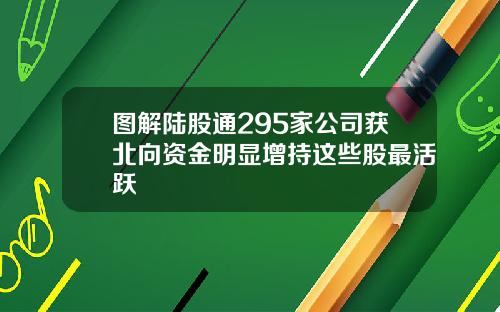 图解陆股通295家公司获北向资金明显增持这些股最活跃