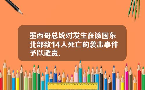 墨西哥总统对发生在该国东北部致14人死亡的袭击事件予以谴责.