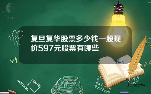 复旦复华股票多少钱一股现价597元股票有哪些