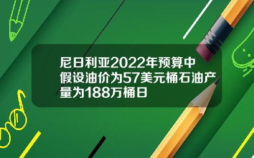 尼日利亚2022年预算中假设油价为57美元桶石油产量为188万桶日