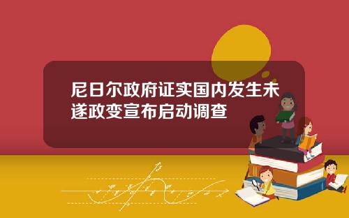 尼日尔政府证实国内发生未遂政变宣布启动调查