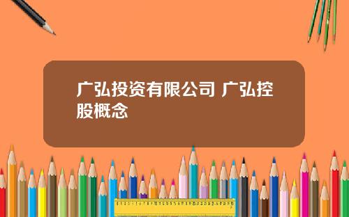 广弘投资有限公司 广弘控股概念