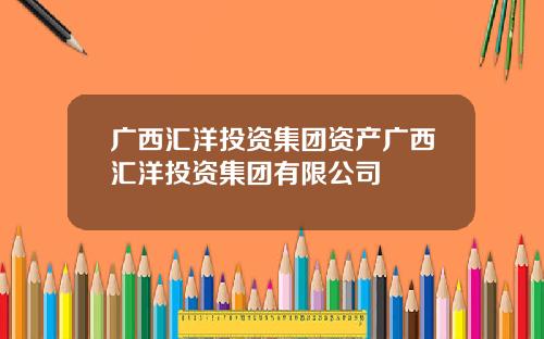 广西汇洋投资集团资产广西汇洋投资集团有限公司