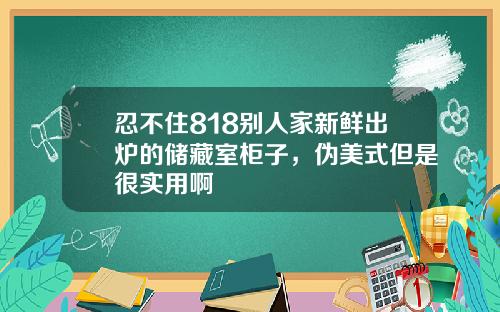 忍不住818别人家新鲜出炉的储藏室柜子，伪美式但是很实用啊