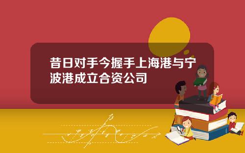 昔日对手今握手上海港与宁波港成立合资公司