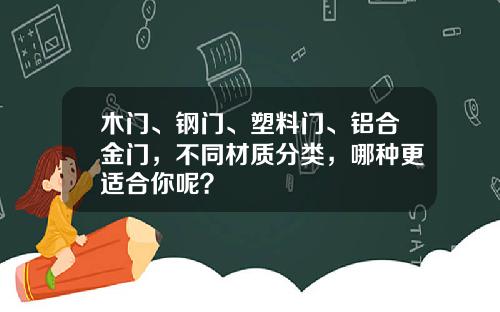 木门、钢门、塑料门、铝合金门，不同材质分类，哪种更适合你呢？
