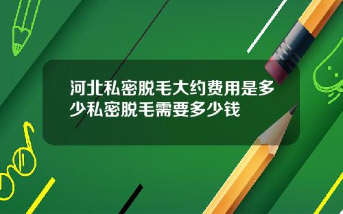河北私密脱毛大约费用是多少私密脱毛需要多少钱
