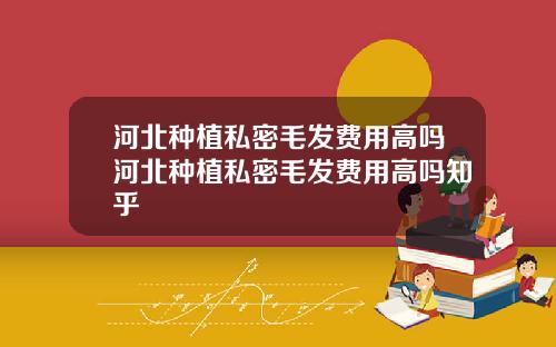 河北种植私密毛发费用高吗河北种植私密毛发费用高吗知乎