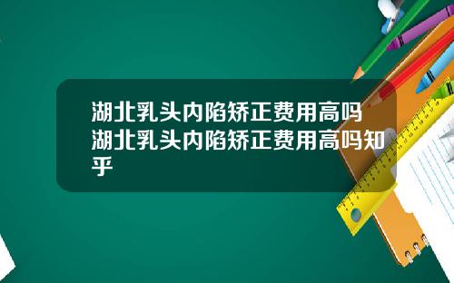 湖北乳头内陷矫正费用高吗湖北乳头内陷矫正费用高吗知乎