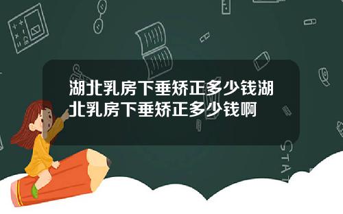 湖北乳房下垂矫正多少钱湖北乳房下垂矫正多少钱啊