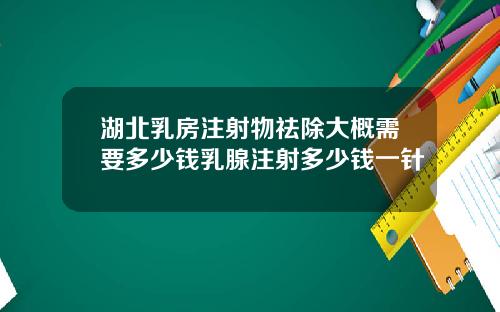 湖北乳房注射物祛除大概需要多少钱乳腺注射多少钱一针