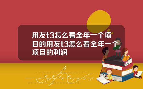 用友t3怎么看全年一个项目的用友t3怎么看全年一个项目的利润