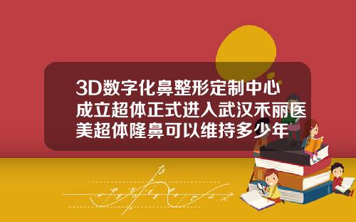 3D数字化鼻整形定制中心成立超体正式进入武汉禾丽医美超体隆鼻可以维持多少年