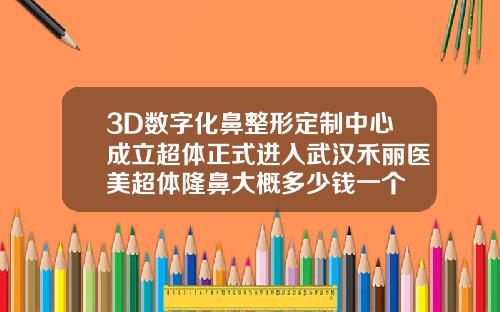 3D数字化鼻整形定制中心成立超体正式进入武汉禾丽医美超体隆鼻大概多少钱一个