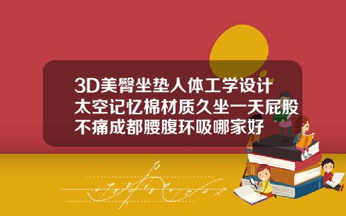 3D美臀坐垫人体工学设计太空记忆棉材质久坐一天屁股不痛成都腰腹环吸哪家好