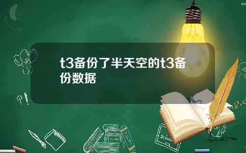 t3备份了半天空的t3备份数据