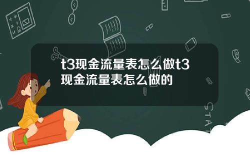 t3现金流量表怎么做t3现金流量表怎么做的