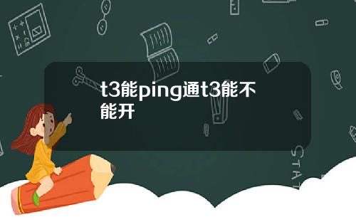 t3能ping通t3能不能开