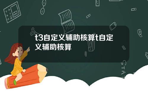 t3自定义辅助核算t自定义辅助核算