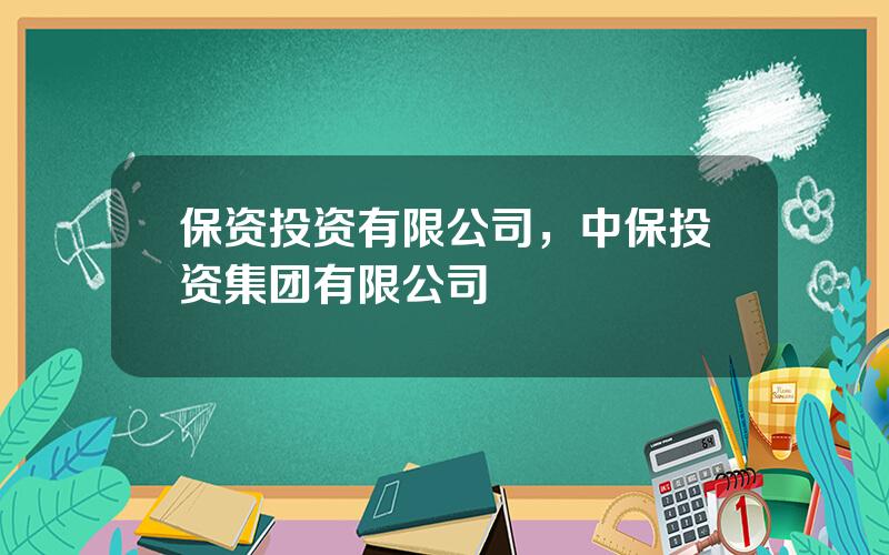 保资投资有限公司，中保投资集团有限公司