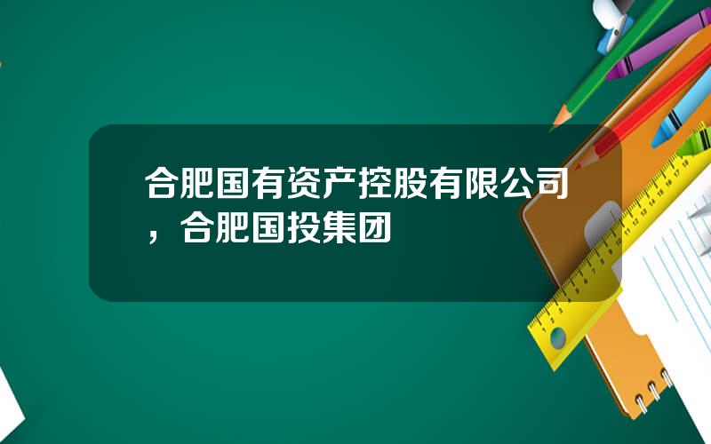 合肥国有资产控股有限公司，合肥国投集团